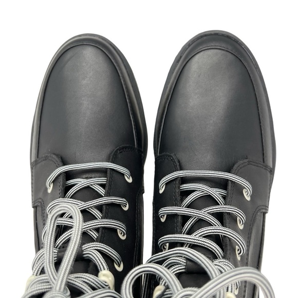 Sorel Brex Ankle Boots Womens Size 10.5 Leather Waterproof Black White New NWT - Picture 9 of 10